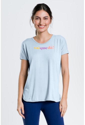 Camiseta Ceci Azul Aquamarine Pilares