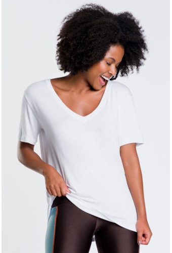 Camiseta Longan Branco Pilares