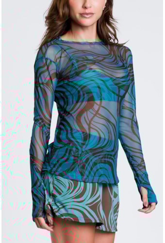 Camiseta Paranoia Estampa Blue Pilares