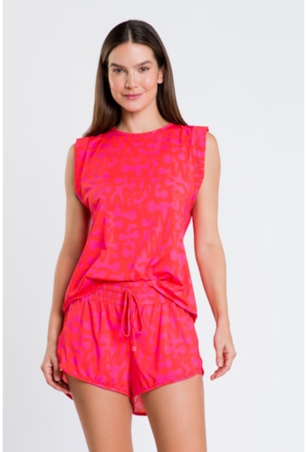 Camiseta Tamarillo Estampa Nomiko Rosa Calmaria