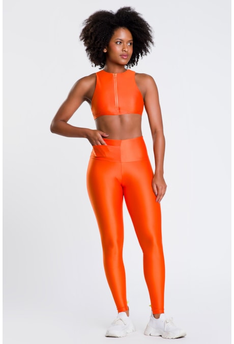 Produto Legging Acelga Laranja King Pilares