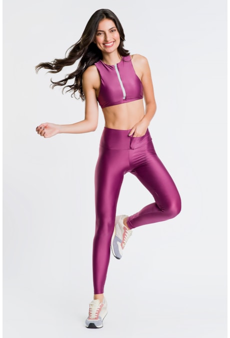 Produto Legging Acelga Roxo Viena Pilares