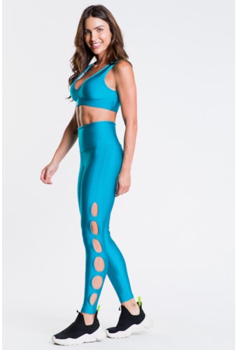Legging Alegria Azul Atol Traços 