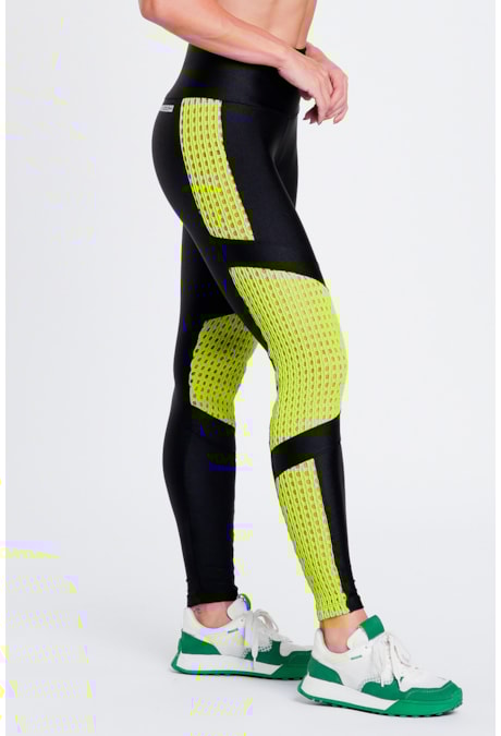 Produto Legging Jasmim Preto/Verde Picnic Pilares