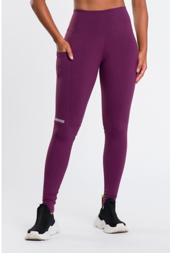 Legging Juca Roxo Cós Alto Com Bolso + Proteção UV/FPU50+ Essenciais