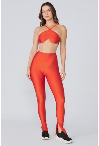 Legging Rose Laranja Páprica Pilares