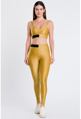 Legging Rubi Amarelo Ouro Com Proteção UV/FPU 50+ Calmaria
