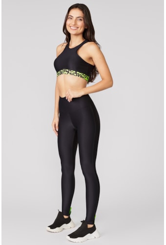 Legging Sunset Preto Com Cós Alto Calmaria