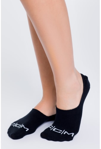 Meia Sapatilha Feminina Preto 