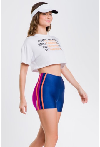 Short Chuva-Blue Jeans/Gaia/Tangerina