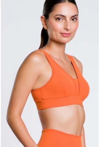 Top Clark Alças Laranja Flor De Mel Sem Bojo + proteção UV/FPU 50+ Poente Essenciais