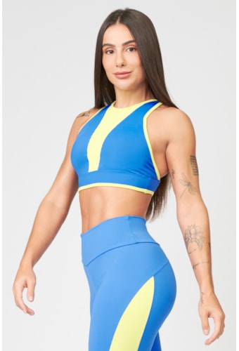 Top Jenna Azul Com Bojo Removível SP10